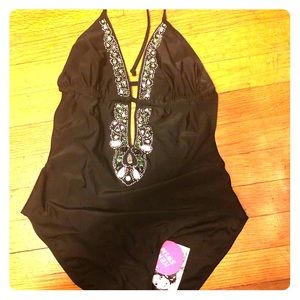 Bathing Suit w/Rhinestones